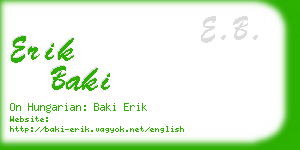 erik baki business card